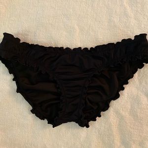 Victoria’s Secret black ruched bikini bottom XS